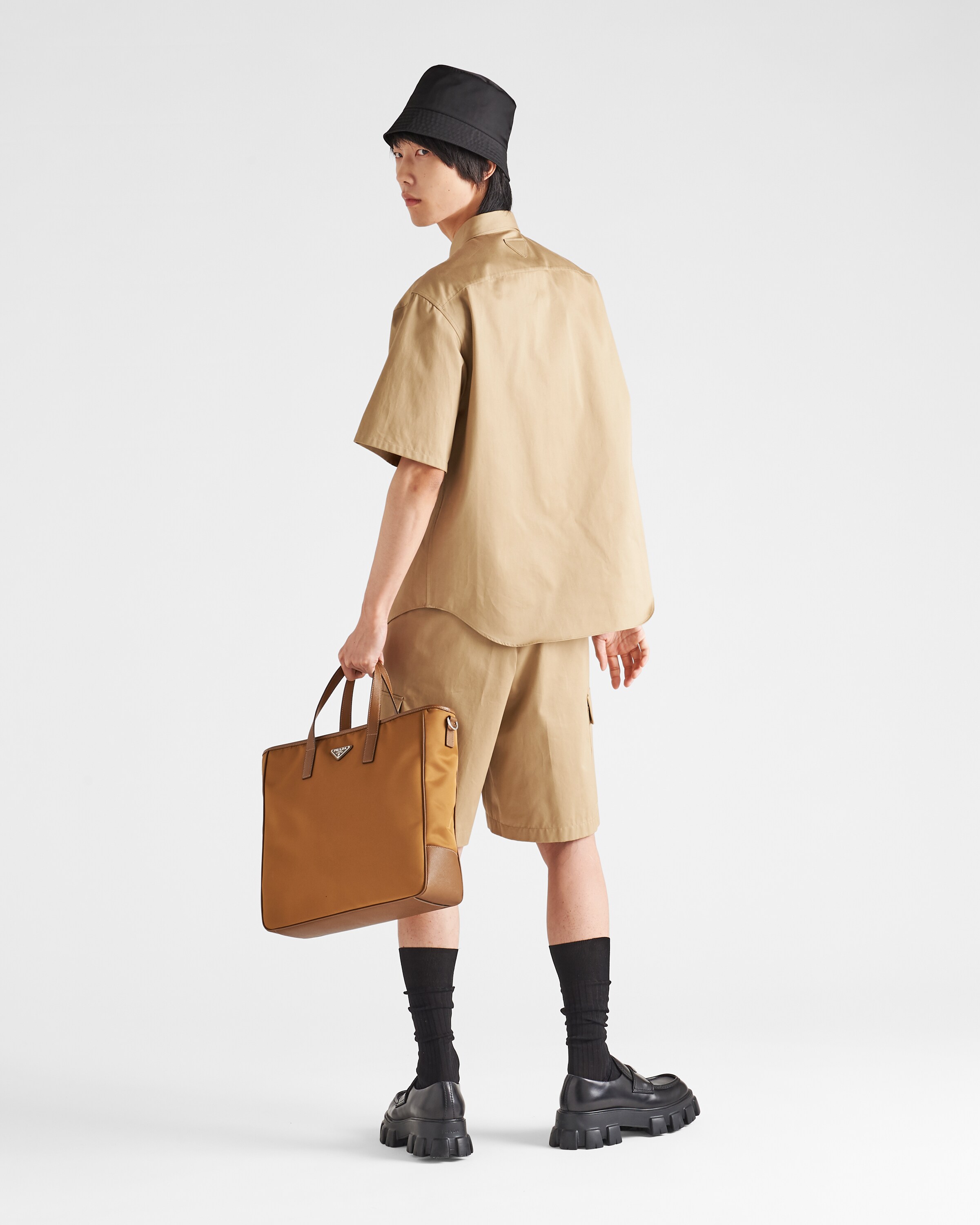 2種類選べる PRADA プラダ UCS395 コットン 半袖シャツ トップス XXL