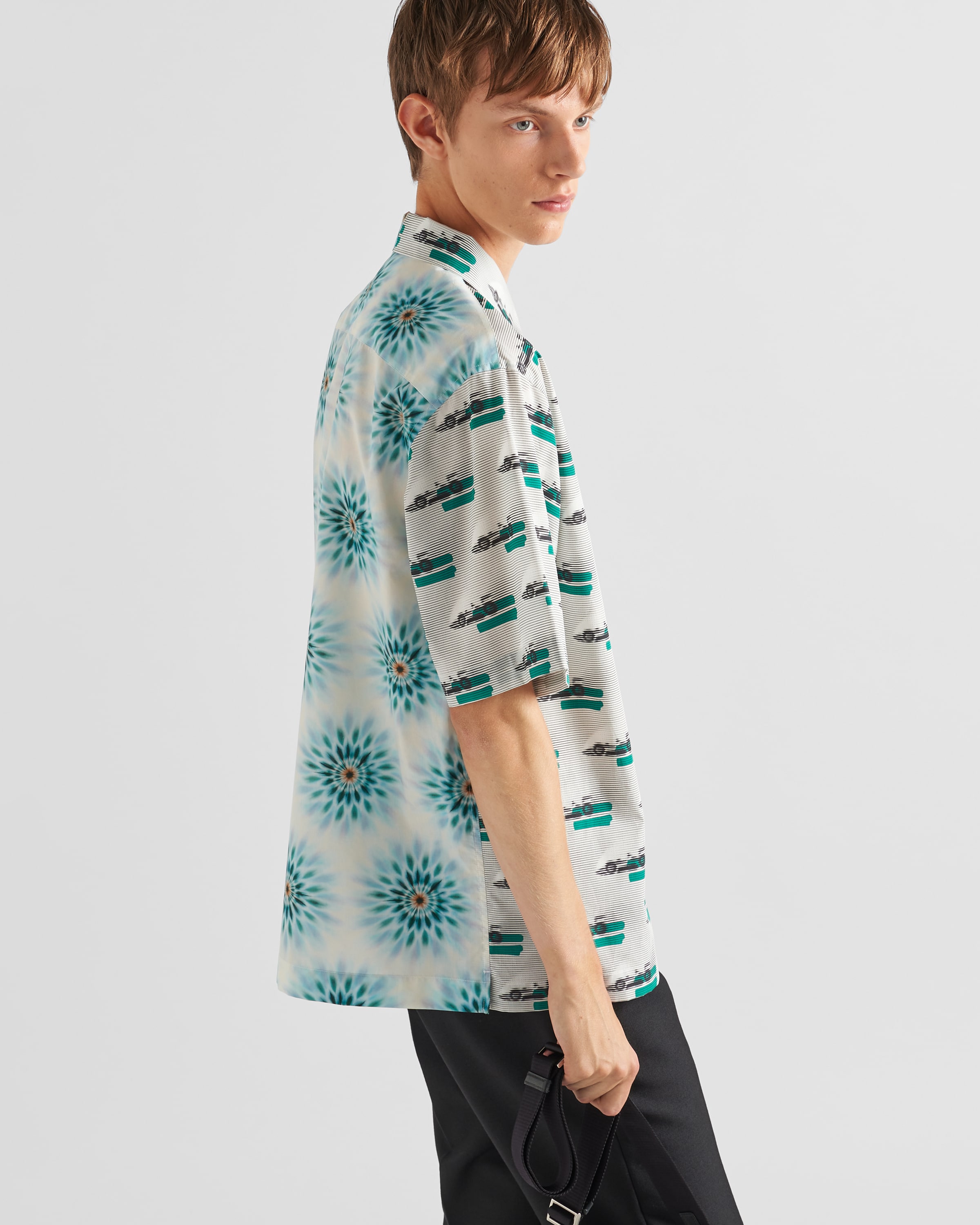 Green Short-sleeved Cotton Shirt | PRADA Green Short-sleeved Cotton Shirt | PRADA