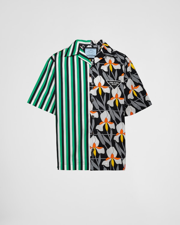 White Stretch Poplin Shirt | PRADA