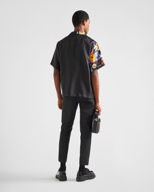 Double Match silk twill shirt - Orange Double Match silk twill shirt - Orange