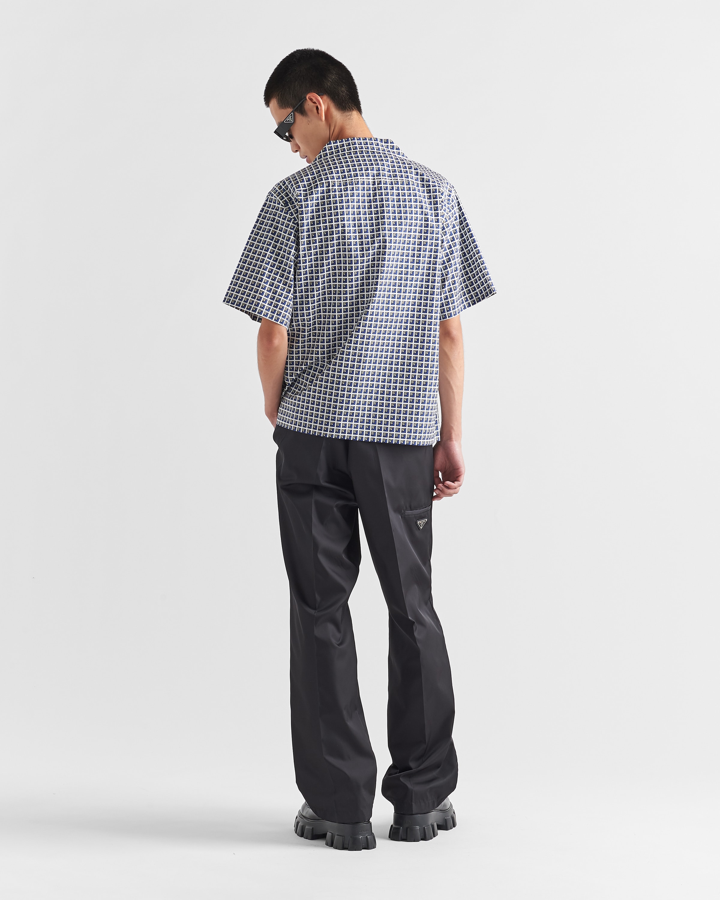 Prada Chemise à manches courtes en coton imprimé 5