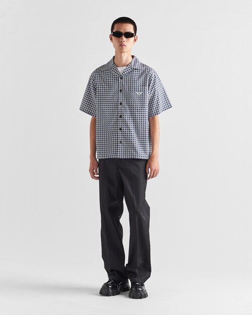 Prada Chemise à manches courtes en coton imprimé 2