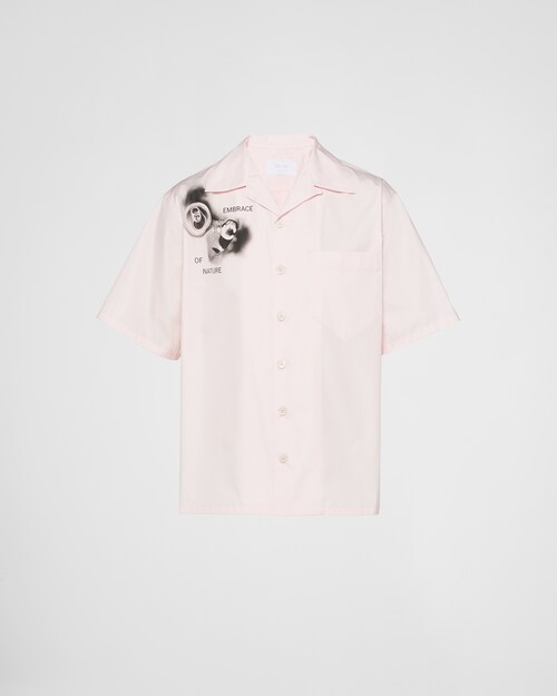 Prada 印花棉质短袖衬衫 1