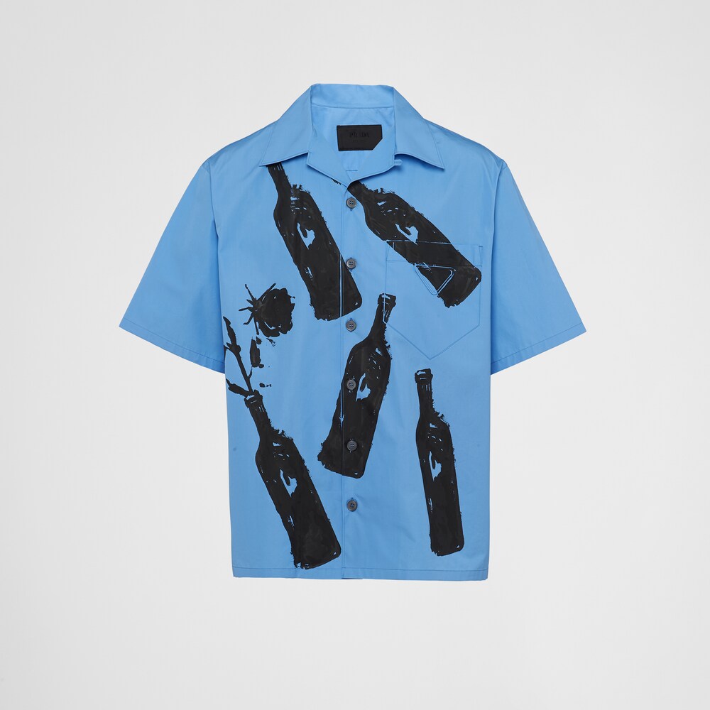 Prada Short-sleeved printed-cotton shirt 1