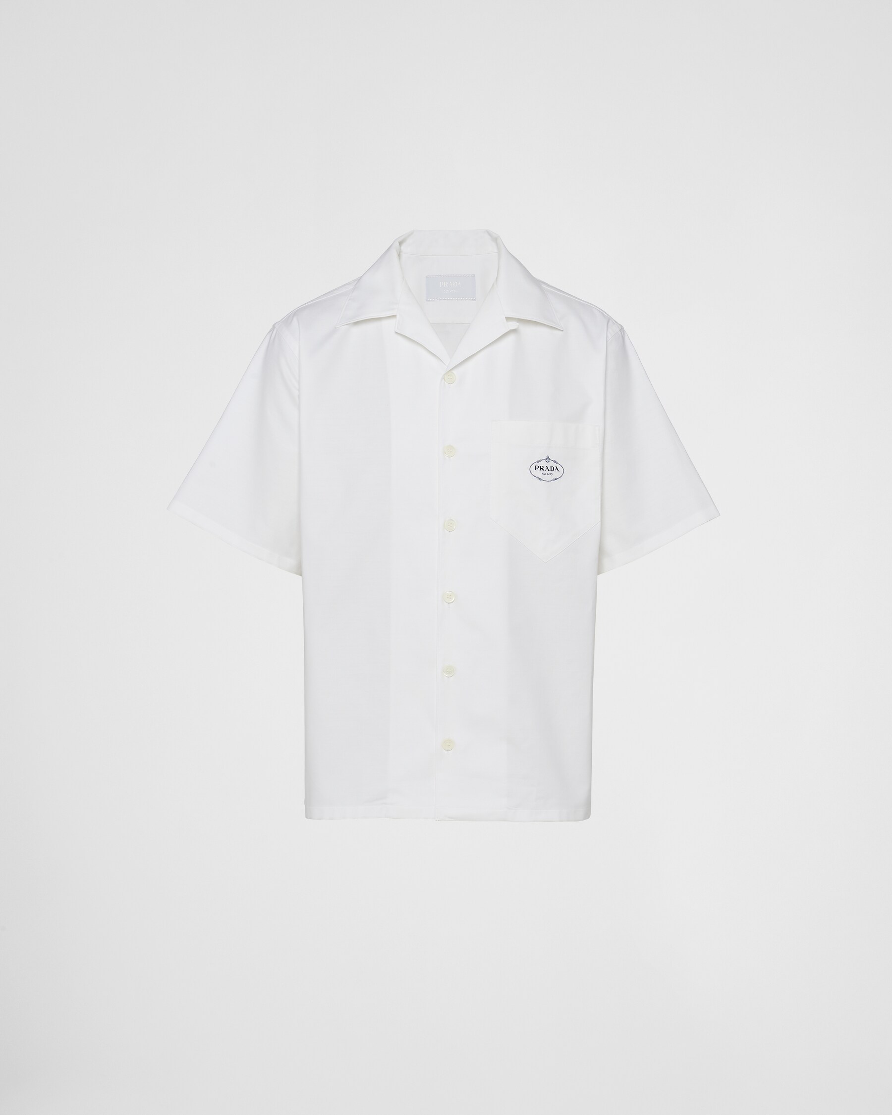 Prada Shirt with Diamond On the collar White Cotton 205898 main image 0