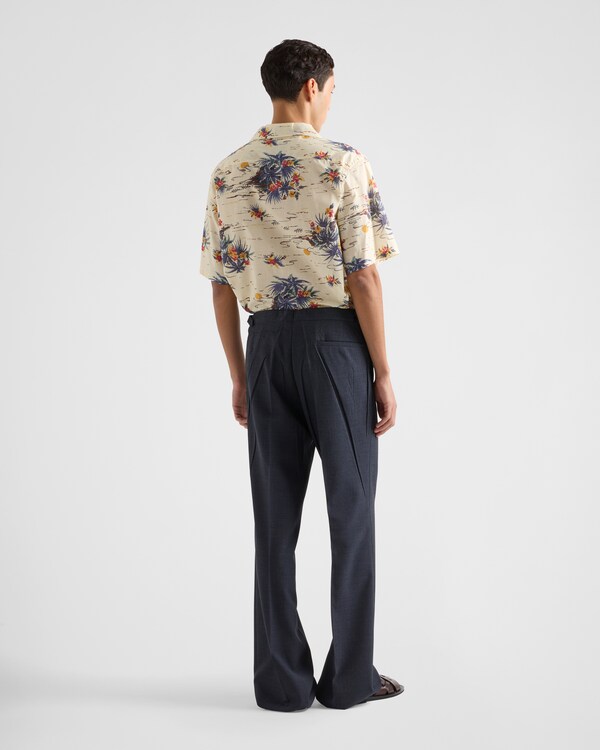 Printed cotton bowling shirt Printed cotton bowling shirt