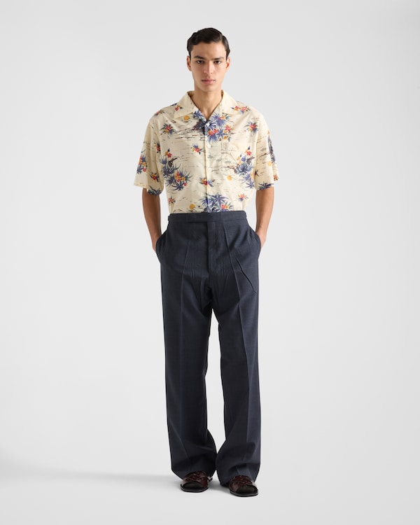 Printed cotton bowling shirt Printed cotton bowling shirt