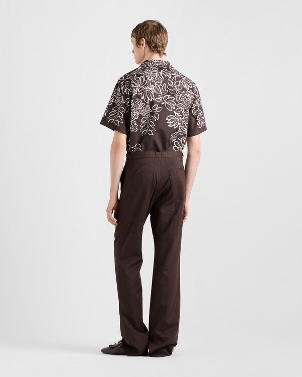 Printed cotton bowling shirt Printed cotton bowling shirt