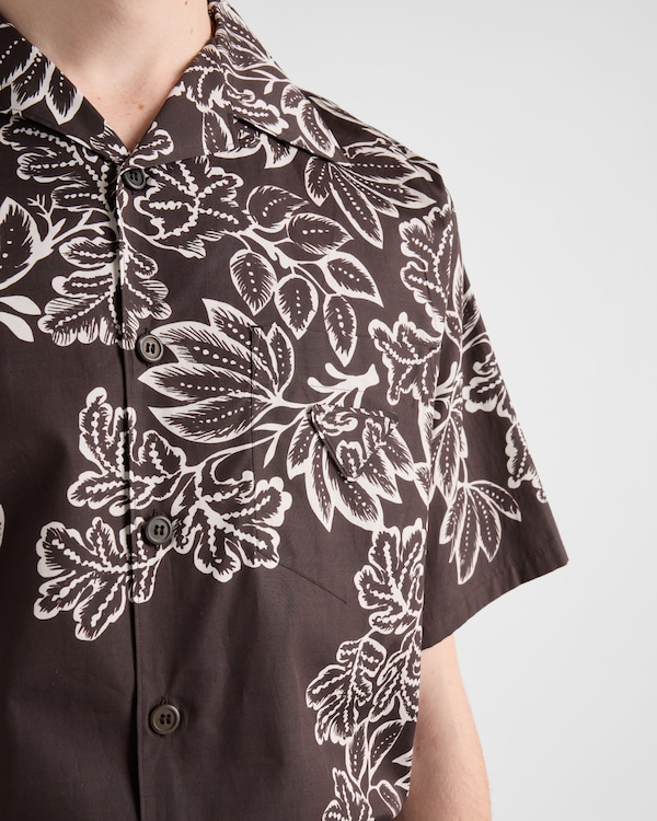 Printed cotton bowling shirt Printed cotton bowling shirt
