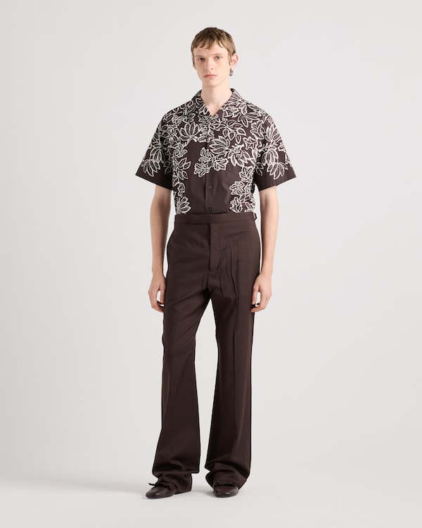 Printed cotton bowling shirt Printed cotton bowling shirt