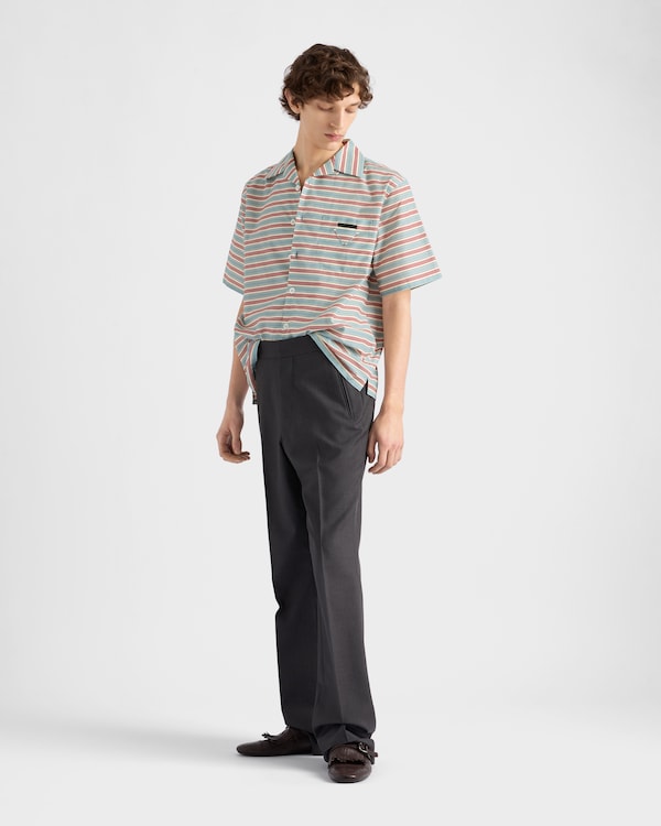 Chemise bowling en coton rayé Chemise bowling en coton rayé