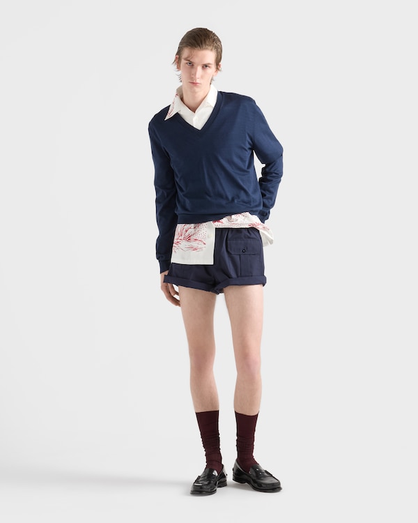 Printed cotton bowling shirt - Red Printed cotton bowling shirt - Red