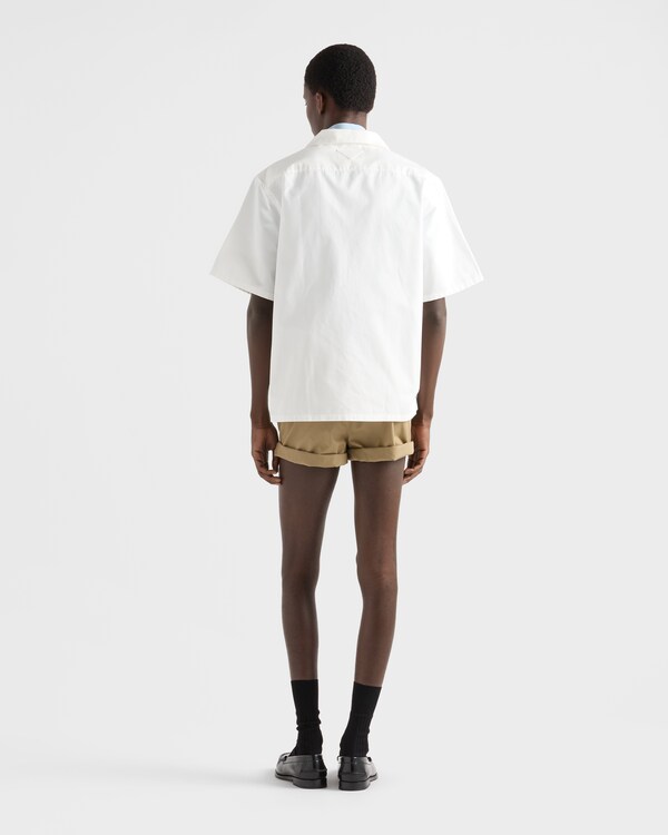 Printed cotton bowling shirt - Green Printed cotton bowling shirt - Green