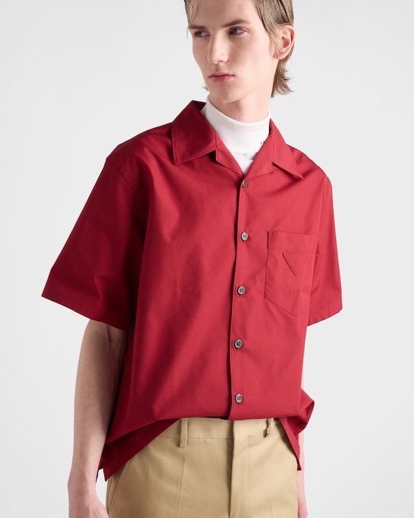 Cotton blend bowling shirt - Ruby Red Cotton blend bowling shirt - Ruby Red