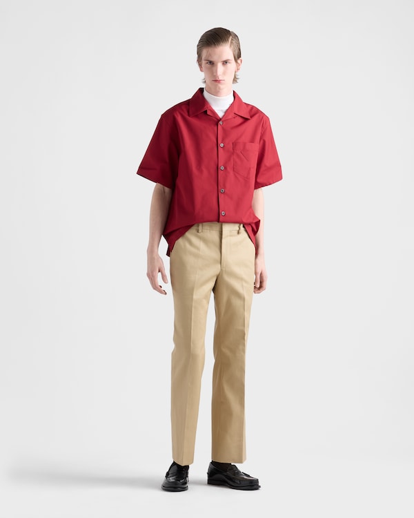 Cotton blend bowling shirt - Ruby Red Cotton blend bowling shirt - Ruby Red