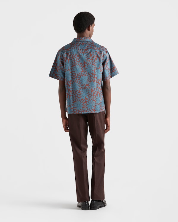 Camicia maniche corte in misto cotone - Granato/Ottanio Camicia maniche corte in misto cotone - Granato/Ottanio