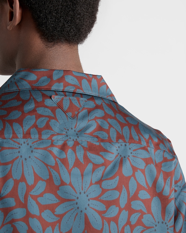 Camicia maniche corte in misto cotone - Granato/Ottanio Camicia maniche corte in misto cotone - Granato/Ottanio