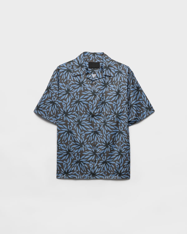 Printed cotton bowling shirt - Hematite/Nero Printed cotton bowling shirt - Hematite/Nero