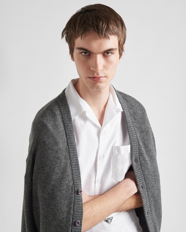 قميص قطن بأكمام قصيرة - أبيض قميص قطن بأكمام قصيرة - أبيض