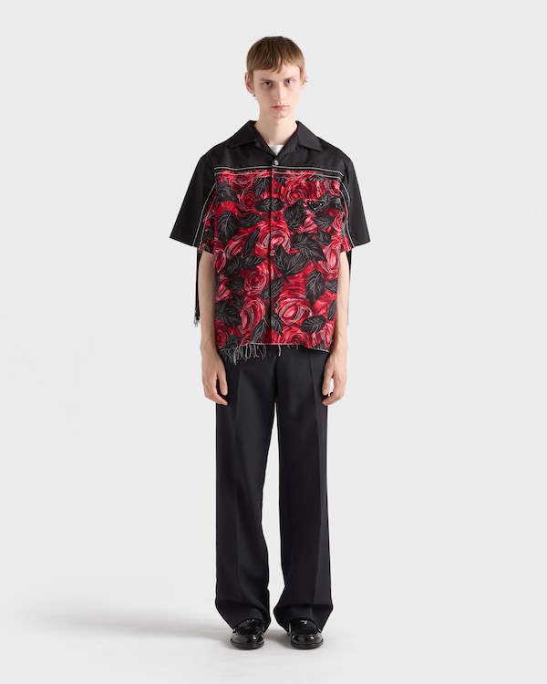 Timecapsule printed shirt with fringes - Red Timecapsule printed shirt with fringes - Red