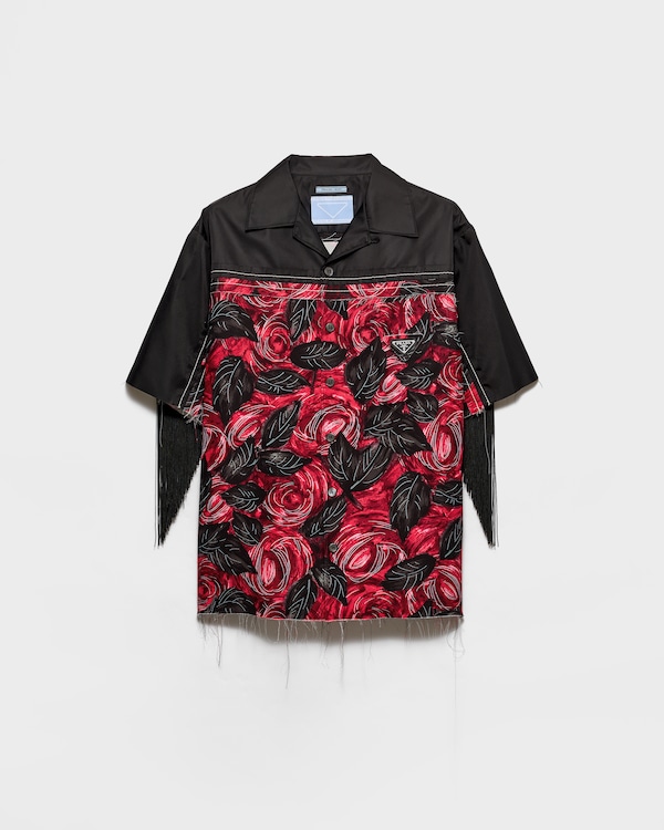 Timecapsule printed shirt with fringes - Red Timecapsule printed shirt with fringes - Red