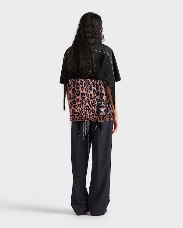 Timecapsule Hemd aus Wollgemisch mit Fransen - Rosa Timecapsule Hemd aus Wollgemisch mit Fransen - Rosa