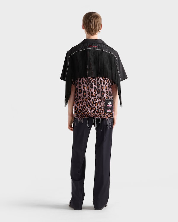 Timecapsule Hemd aus Wollgemisch mit Fransen - Rosa Timecapsule Hemd aus Wollgemisch mit Fransen - Rosa