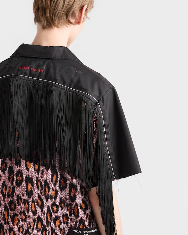 Timecapsule Hemd aus Wollgemisch mit Fransen - Rosa Timecapsule Hemd aus Wollgemisch mit Fransen - Rosa