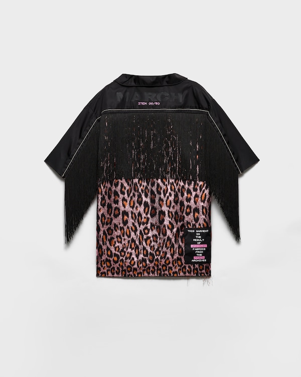 Timecapsule Hemd aus Wollgemisch mit Fransen - Rosa Timecapsule Hemd aus Wollgemisch mit Fransen - Rosa