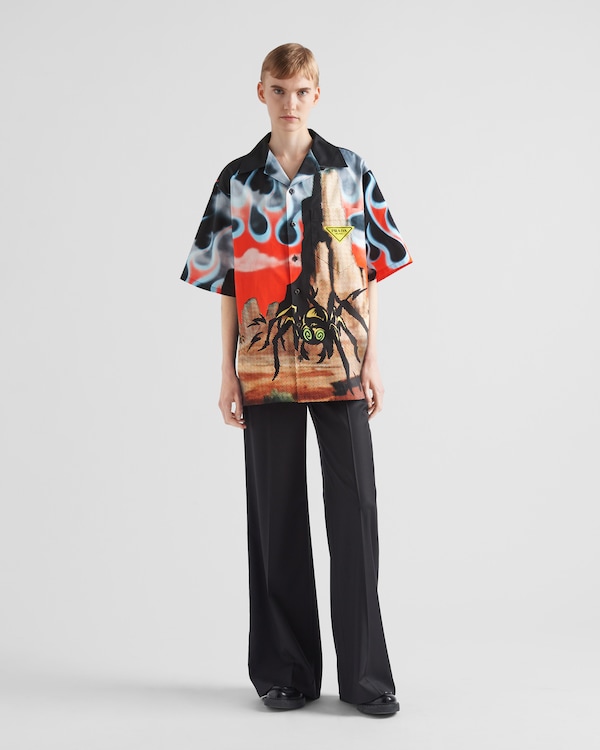 Timecapsule printed cotton shirt - Black Timecapsule printed cotton shirt - Black