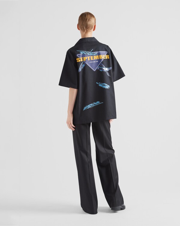 Timecapsule printed poplin shirt - Black Timecapsule printed poplin shirt - Black