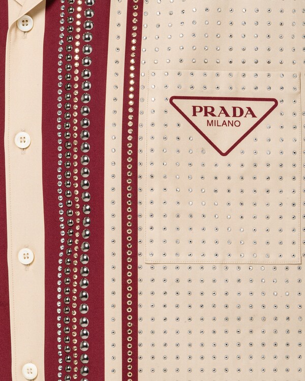 Timecapsule cotton shirt with appliqués Timecapsule cotton shirt with appliqués