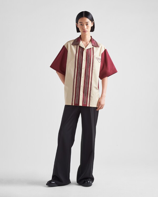 Timecapsule cotton shirt with appliqués Timecapsule cotton shirt with appliqués