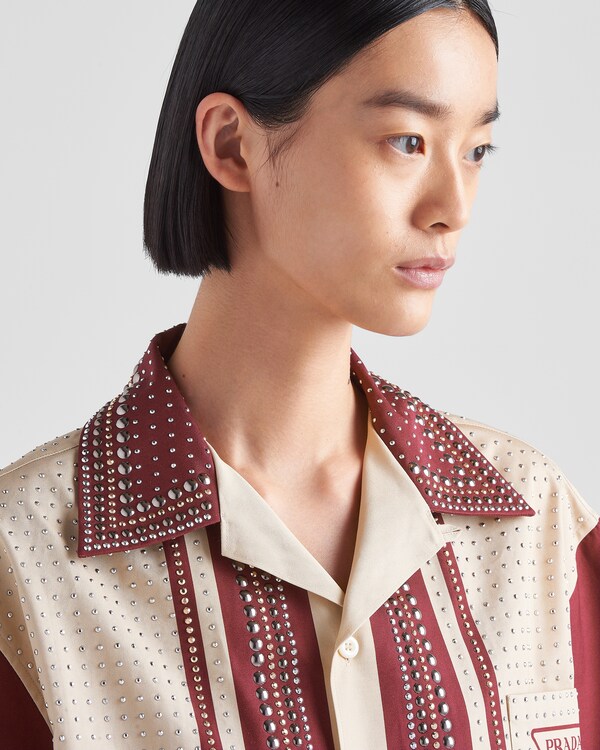 Timecapsule cotton shirt with appliqués Timecapsule cotton shirt with appliqués