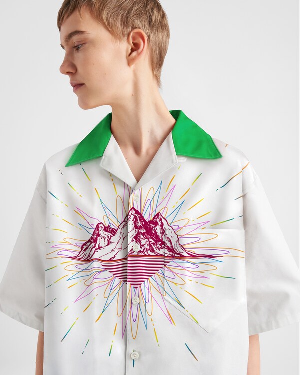 Camicia Timecapsule in cotone stampato - Naturale Camicia Timecapsule in cotone stampato - Naturale