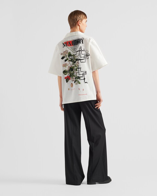 قميص بطبعة "Timecapsule" قطني - أبيض قميص بطبعة "Timecapsule" قطني - أبيض