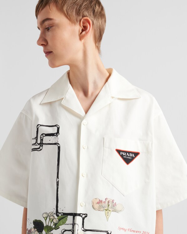 قميص بطبعة "Timecapsule" قطني - أبيض قميص بطبعة "Timecapsule" قطني - أبيض