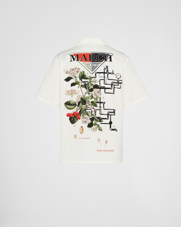 قميص بطبعة "Timecapsule" قطني - أبيض قميص بطبعة "Timecapsule" قطني - أبيض