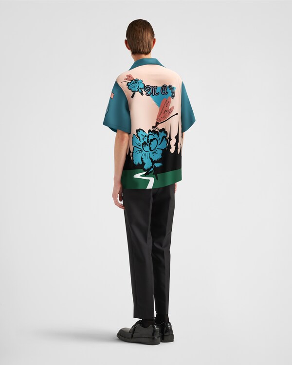 Timecapsule printed cotton shirt - Peach / Octanium Timecapsule printed cotton shirt - Peach / Octanium