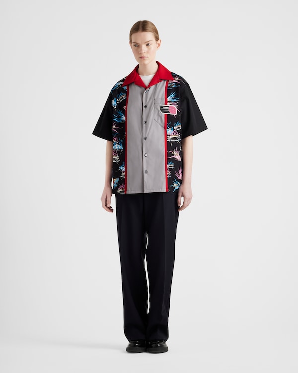 타임캡슐 프린티드 코튼 셔츠 - 블랙 타임캡슐 프린티드 코튼 셔츠 - 블랙