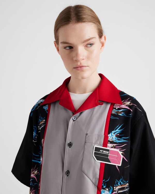 타임캡슐 프린티드 코튼 셔츠 - 블랙 타임캡슐 프린티드 코튼 셔츠 - 블랙