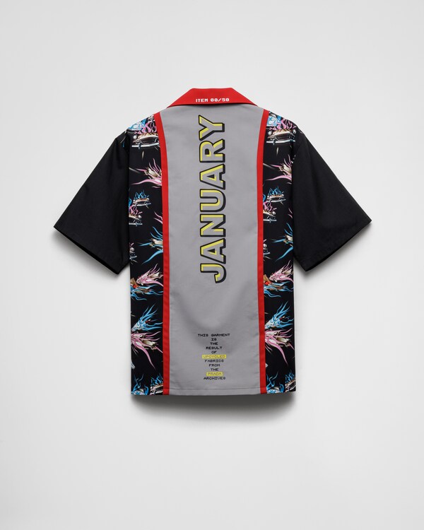 타임캡슐 프린티드 코튼 셔츠 - 블랙 타임캡슐 프린티드 코튼 셔츠 - 블랙