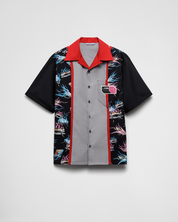 타임캡슐 프린티드 코튼 셔츠 - 블랙 타임캡슐 프린티드 코튼 셔츠 - 블랙