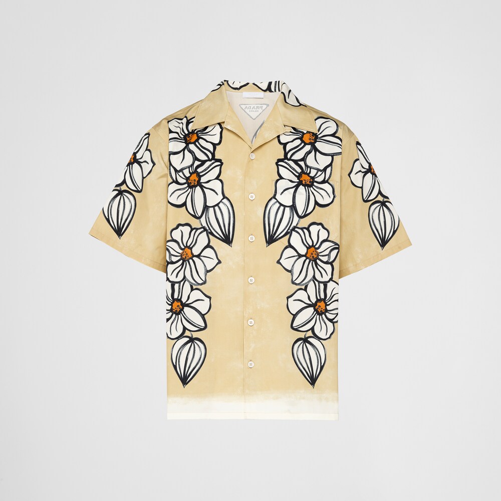 Prada Camicia maniche corte in cotone stampata 1