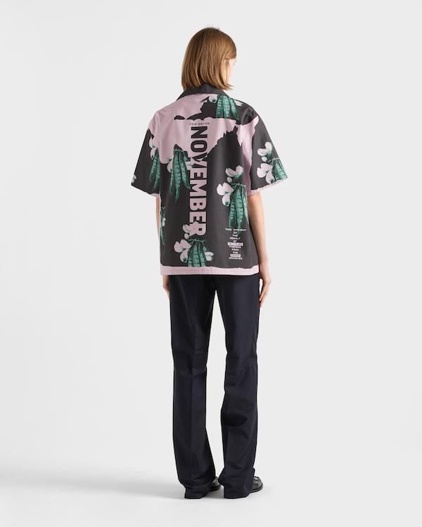 Timecapsule printed cotton shirt - Black/Alabaster Pink Timecapsule printed cotton shirt - Black/Alabaster Pink