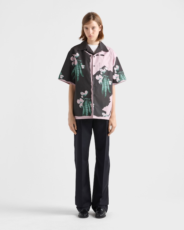 Timecapsule printed cotton shirt - Black/Alabaster Pink Timecapsule printed cotton shirt - Black/Alabaster Pink