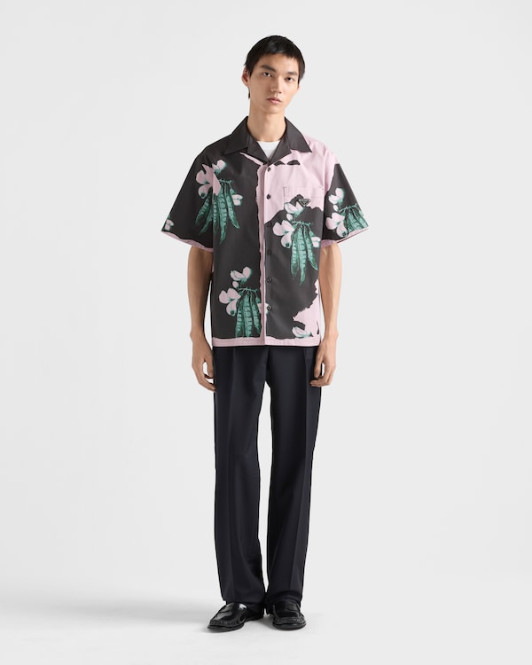 Timecapsule printed cotton shirt - Black/Alabaster Pink Timecapsule printed cotton shirt - Black/Alabaster Pink