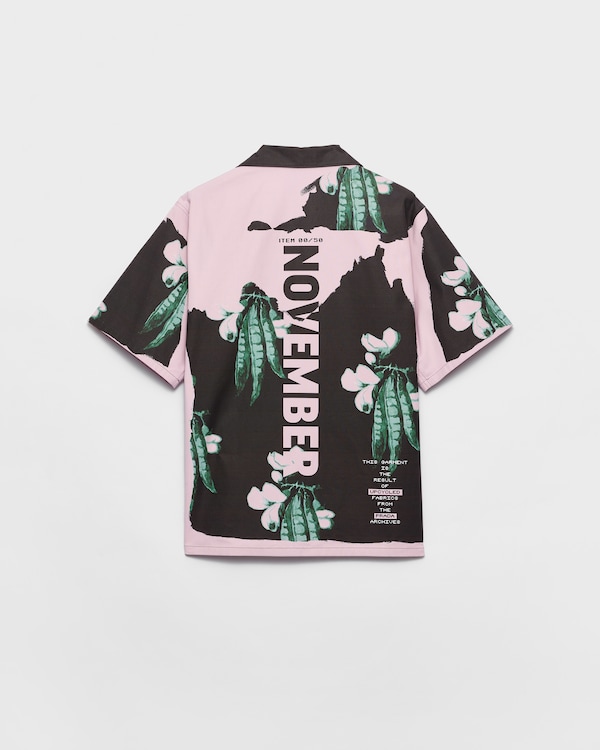 Timecapsule printed cotton shirt - Black/Alabaster Pink Timecapsule printed cotton shirt - Black/Alabaster Pink