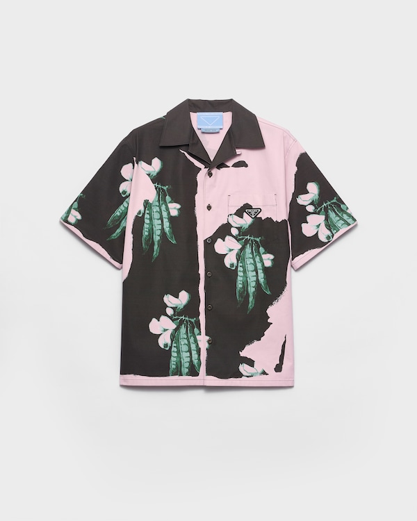 Timecapsule printed cotton shirt - Black/Alabaster Pink Timecapsule printed cotton shirt - Black/Alabaster Pink