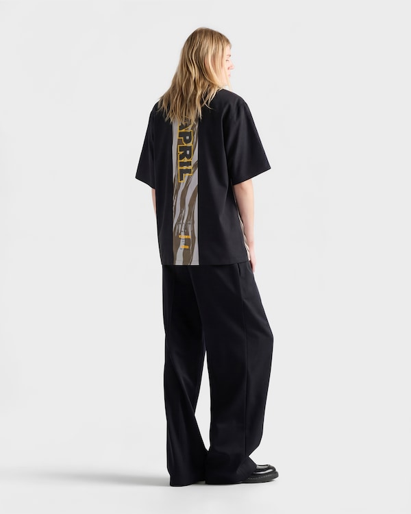 Timecapsule printed cotton shirt with studs - Black Timecapsule printed cotton shirt with studs - Black